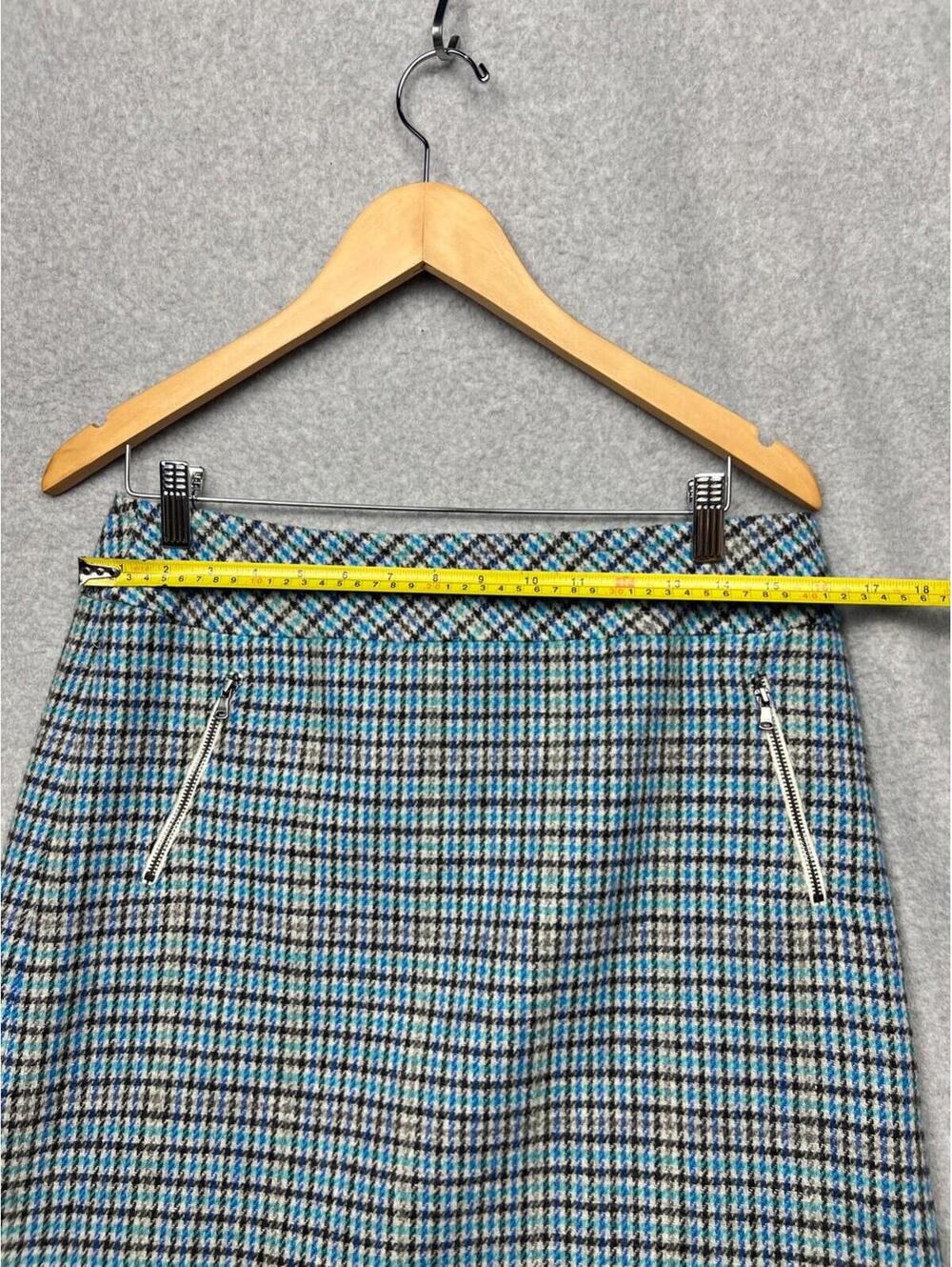 Talbots Mini Skirt Wool Lined Houndstooth Plaid Womens 8 Preppy Academia - Picture 6 of 9